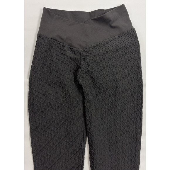 Boom Booty Leggings Large Gray Yoga Slimming Anti-Cellulite Rouched - Picture 8 of 13